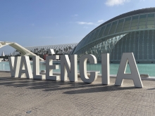 Valencia Schrift im Ciutat de les Arts i les Ciéncies